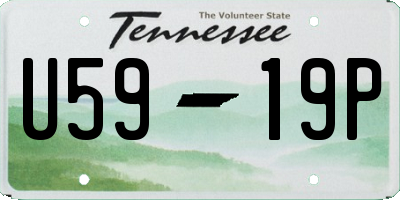 TN license plate U5919P