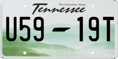 TN license plate U5919T