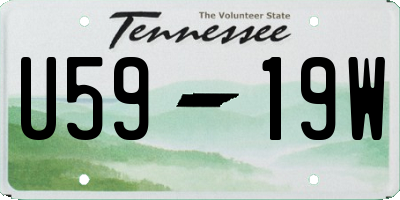 TN license plate U5919W