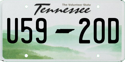 TN license plate U5920D