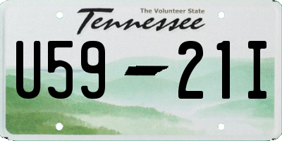 TN license plate U5921I