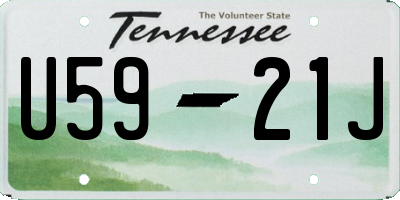 TN license plate U5921J