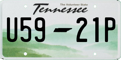 TN license plate U5921P