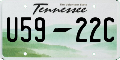 TN license plate U5922C