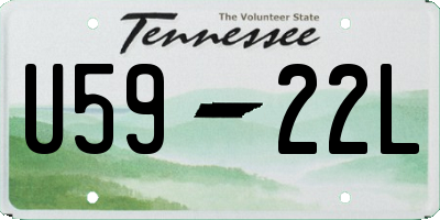 TN license plate U5922L