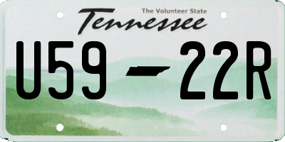 TN license plate U5922R