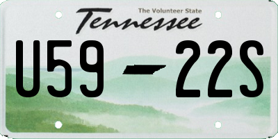 TN license plate U5922S