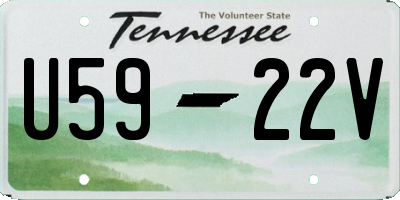 TN license plate U5922V