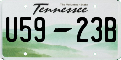 TN license plate U5923B