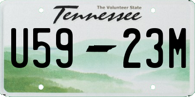TN license plate U5923M