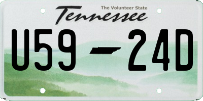 TN license plate U5924D