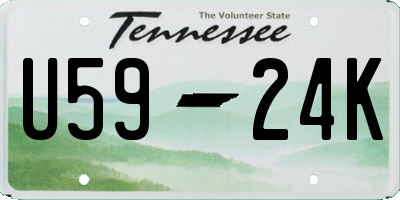 TN license plate U5924K