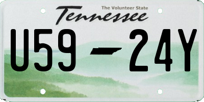 TN license plate U5924Y