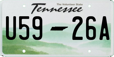 TN license plate U5926A