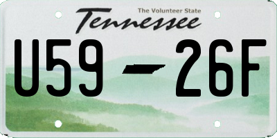 TN license plate U5926F