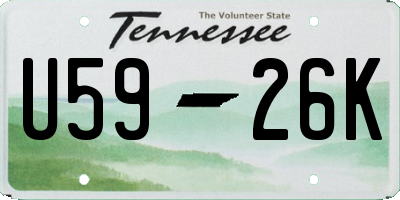 TN license plate U5926K