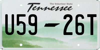 TN license plate U5926T