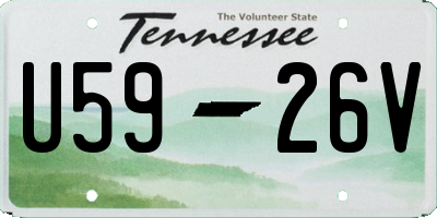 TN license plate U5926V