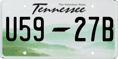 TN license plate U5927B