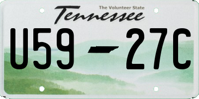 TN license plate U5927C