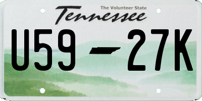 TN license plate U5927K