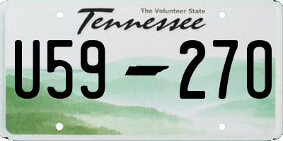 TN license plate U5927O