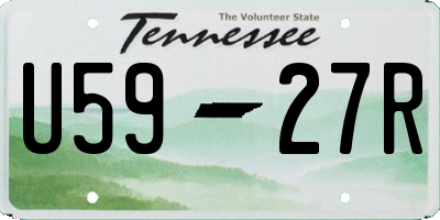 TN license plate U5927R