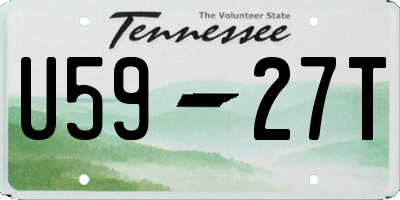 TN license plate U5927T