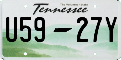 TN license plate U5927Y