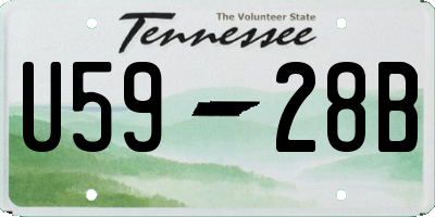 TN license plate U5928B