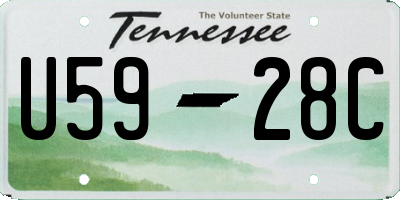 TN license plate U5928C