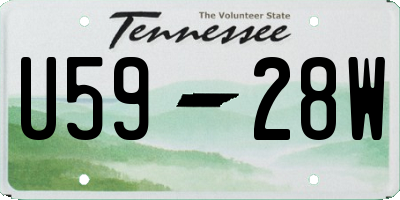 TN license plate U5928W