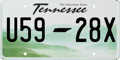 TN license plate U5928X