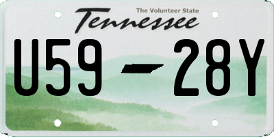 TN license plate U5928Y