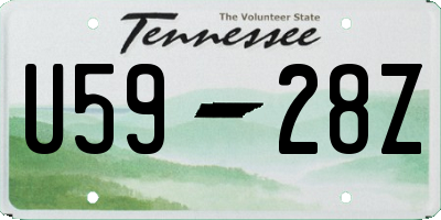 TN license plate U5928Z