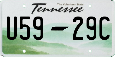 TN license plate U5929C