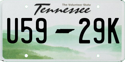 TN license plate U5929K