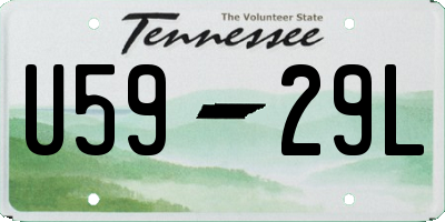 TN license plate U5929L