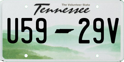 TN license plate U5929V