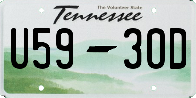 TN license plate U5930D