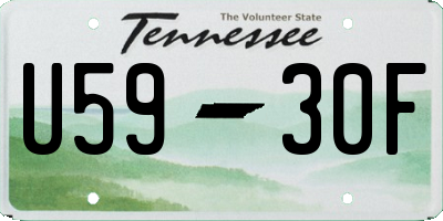 TN license plate U5930F