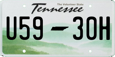 TN license plate U5930H