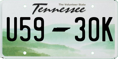 TN license plate U5930K
