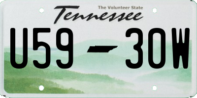 TN license plate U5930W