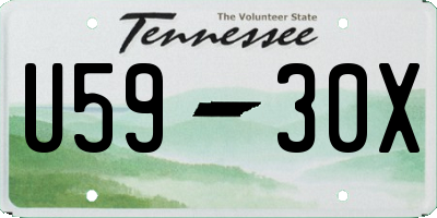 TN license plate U5930X
