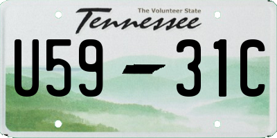TN license plate U5931C