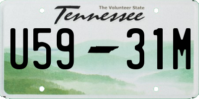 TN license plate U5931M