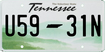 TN license plate U5931N
