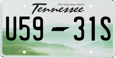 TN license plate U5931S