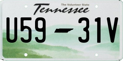 TN license plate U5931V